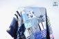 Preview: Baby-Kuscheldecke blau (ecru)