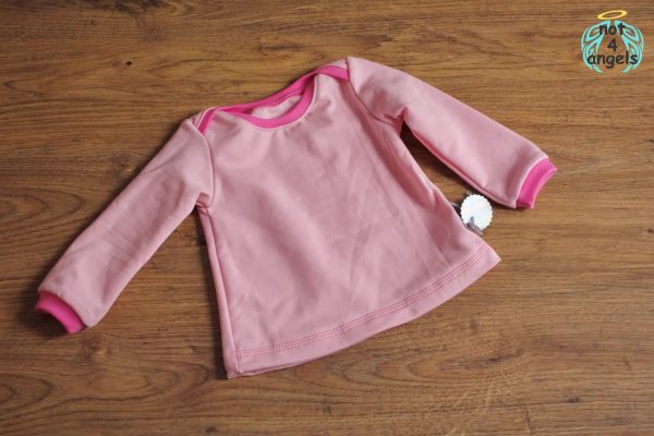 Baby-Hemdchen Sweat rosa Gr. 56-62