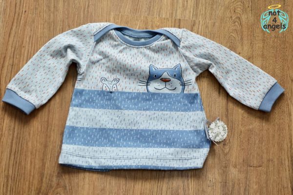 Baby-Hemdchen neugierige Katze Gr. 56-62