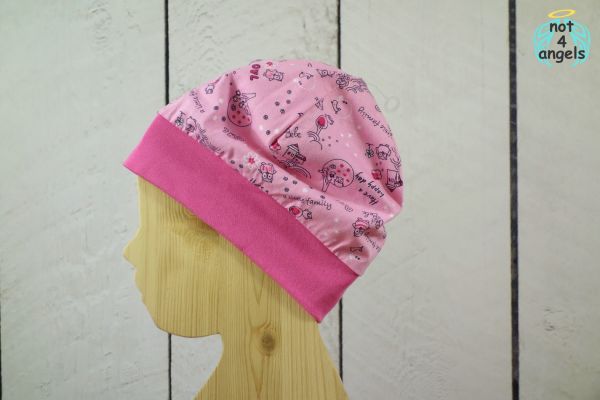 Mütze Eulen rosa