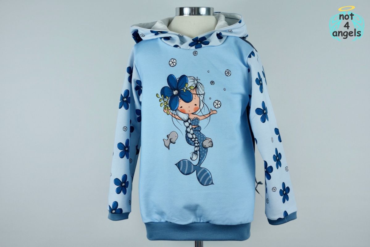 Hoodie-Sweat Blumen-Nixe Gr. 104