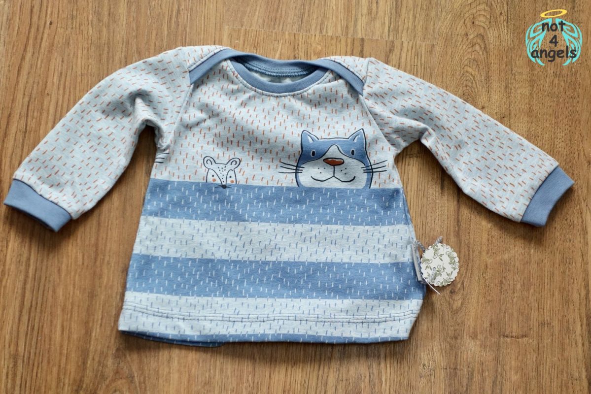 Baby-Hemdchen neugierige Katze Gr. 56-62