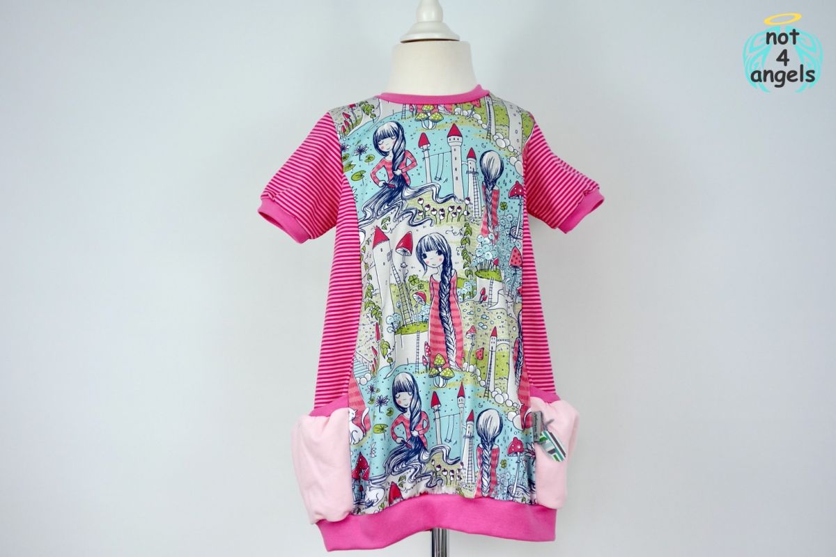 kurzärmeliges Ballon-Kleid Rapunzel Gr. 110