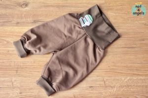 Mitwachshose uni schokobraun Kuschelsweat Gr. 56-62
