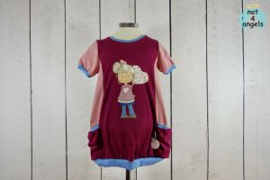 kurzärmeliges Ballon-Kleid Herzmädchen Gr. 98