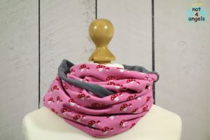 Kuschel-Shoop - Fliegenpilze auf pink