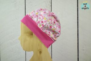 Mütze Streublümchen auf rosa